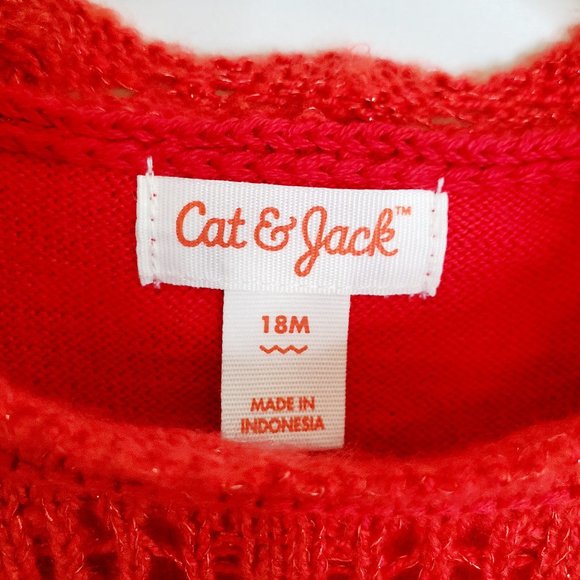 Cat & Jack Red Crochet Dress NWT - Picture 4 of 4